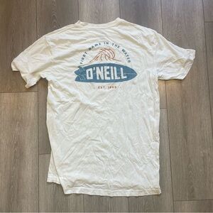O'Neill White and Blue Graphic Tee